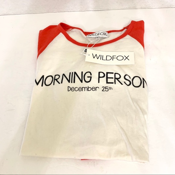 Wildfox BaseballShirt DressChristmasMorning Person - Picture 11 of 16
